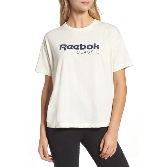 NWT Reebok Classic Elevated Tee Off White Size Small S - Picture 1 of 9